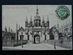 Cambridge KING'S COLLEGE GATEWAY c1907 Postcard by Stengel & Co. E25366