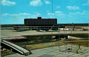 Toronto International Airport aerial view Ontario Canada Postcard 1966