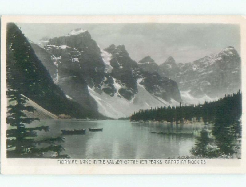 old rppc NICE VIEW Moraine Lake - Banff National Park Alberta AB W0875