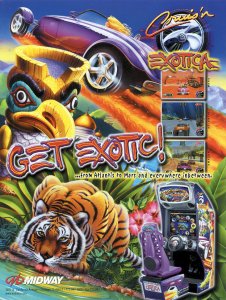 Cruisin Exotica Arcade FLYER Original 1999  Video Game Auto Race Vintage UNUSED