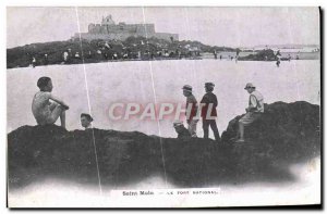 Old Postcard Saint Malo Fort National Children