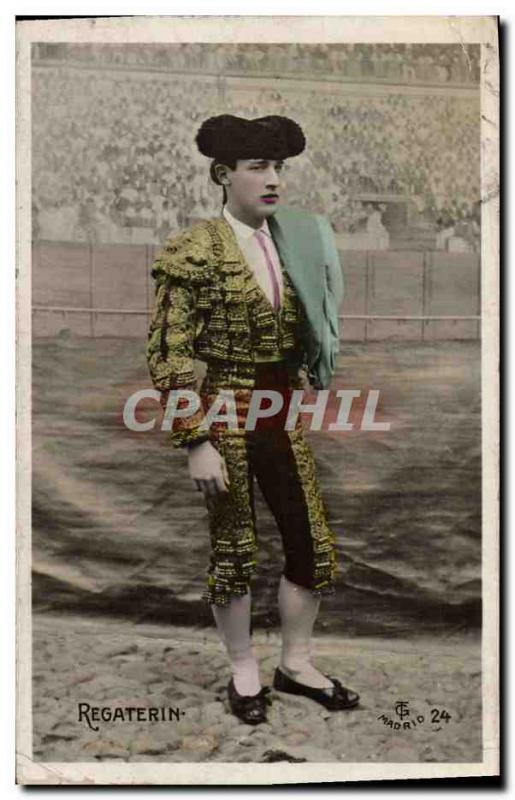 Old Postcard Bullfight Bullfight Matador Regaterin TOP