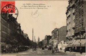 CPA PARIS 14e - Avenue d'Orleans et l'Eglise Saint-Pierre de M. (56452)