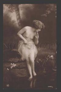 114283 NUDE Woman near Brook NYMPH Vintage PHOTO NPG #3945