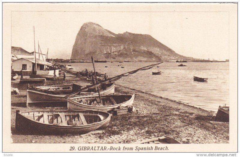 GIBRALTAR, 1900-1910´s; The Rock From Spanish Beach