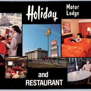 c1970s Clear Lake, IA Best Western Holiday Motor Lodge Ad Oversized Postcard 3R