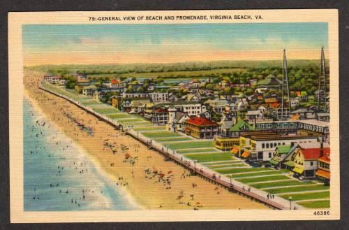 VA Aerial Beach & Promenade VIRGINIA BEACH Linen PC