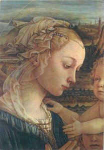 Postcard Religion Madonna and Child(detail) Fra Filippo Lippi Galleria Uffizi