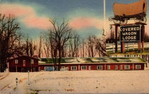 Indiana Vincennes The Covered Wagon Lodge 1954