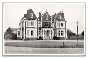 Royal Hotel Attleborough Norfolk England B&W WB Postcard Y12