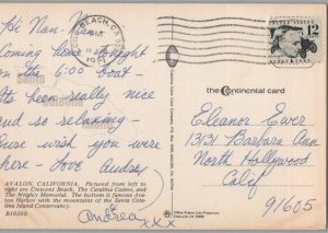 Hello from Avalon Catalina CA Multview Continental Chrome Postcard 1981
