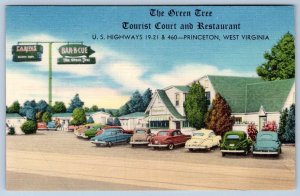1930's-40's PRINCETON WEST VIRGINIA WV GREEN TREE TOURIST COURT & RESTAURANT