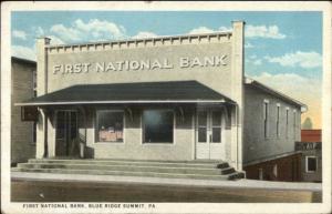 Blue Ridge Summit PA First National Bank c1920 Postcard jrf