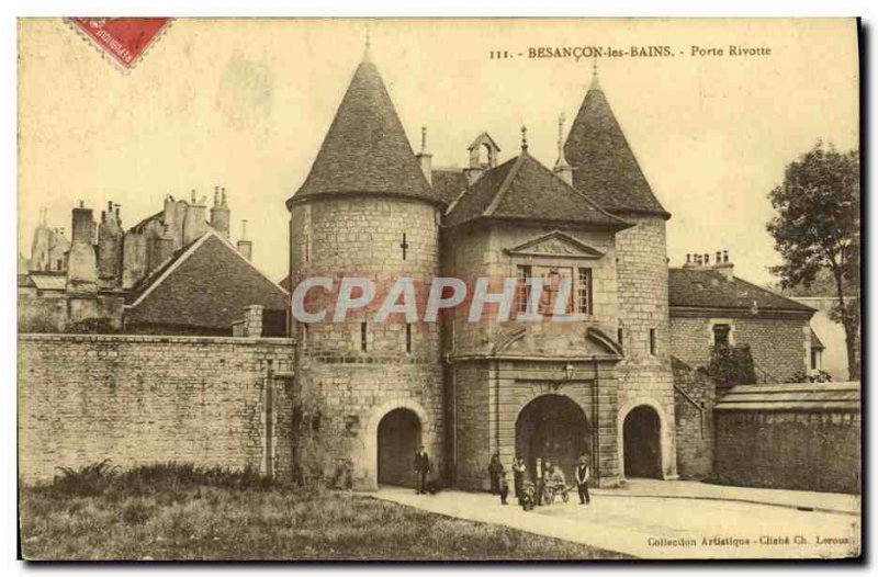 Old Postcard Besancon les Bains Gate Rivotte