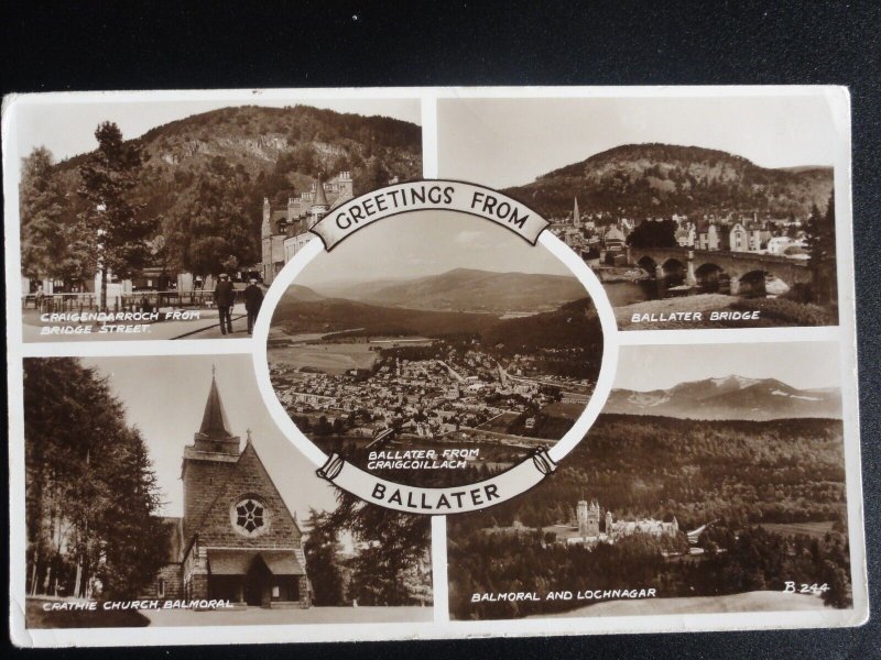 GREETINGS from BALLATER 5 Picture Multiview c1954 RP