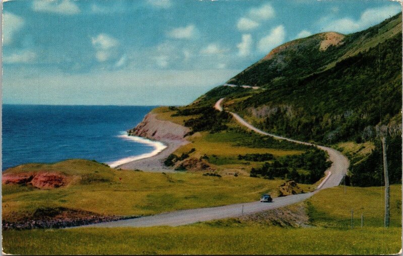 Cabot Trail Nova Scotia Cape Breton Island Canada DB Cancel WOB Postcard 