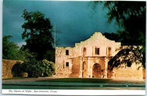 M-8419 The Alamo at Night San Antonio Texas