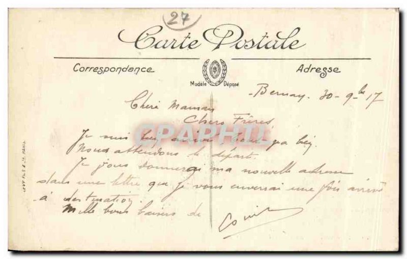 Old Postcard Bernay Sewing