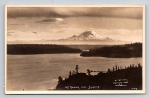RPPC   Mt. Rainier  From Seattle  Washington    Postcard