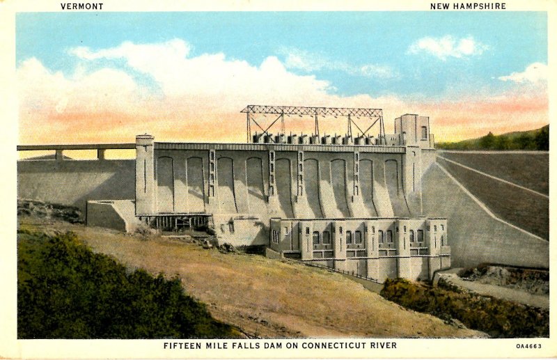 VT - East Barnet. Fifteen Mile Falls Dam on the Connecticut River    