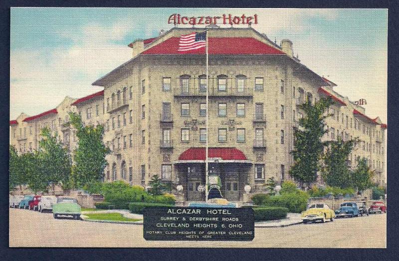 Alcazar Hotel Cleveland Heights Ohio unused c1950