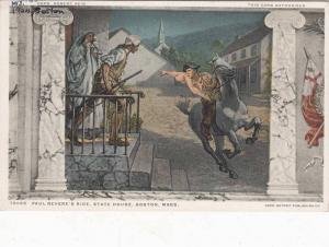 LP75  Boston, Massachusetts, MA, postcard, Paul Revere's 