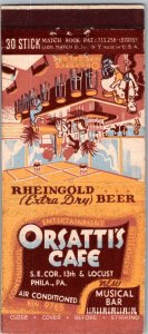 Orsatti's Cafe New Musical Bar Rheingold Beer Rathskeller Philadelphia PA MB173