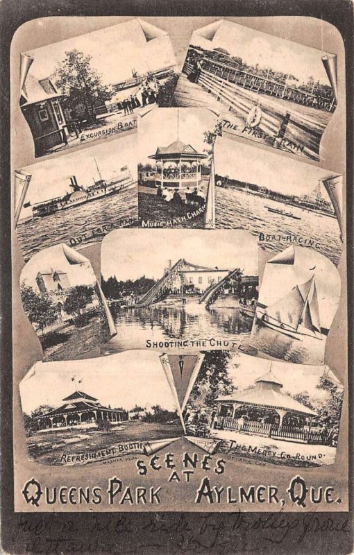 Aylmer Quebec Canada Queens Park Scenes Multiview Vintage Postcard AA71691