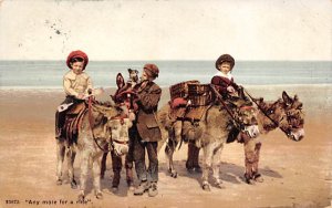 Anymore for a ride, children with donkeys 1907