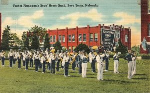 Vintage Postcard 1942 Father Flanagan's Boys Home Band Boys Town Nebraska NB