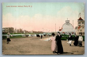 ASBURY PARK NJ LAKE AVENUE ANTIQUE POSTCARD