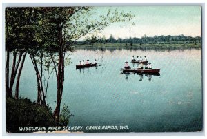 c1910 Wisconsin River Scenery Grand Rapids Wisconsin WI Antique Postcard 