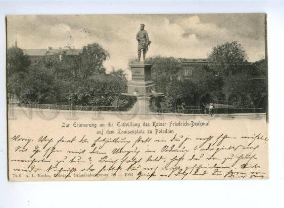 155702 GERMANY POTSDAM Kaiser Friedrich Denkmal Vintage RPPC