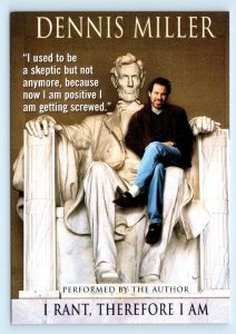 DENNIS MILLER I Rant, Therefore I Am AUDIOBOOK c2000 Advertising Postcard 4x6