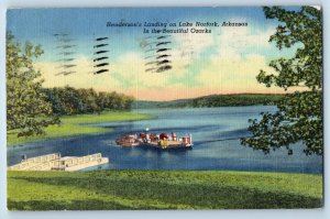 Lake Norfork Arkansas AK Postcard Henderson's Landing In Beautiful Ozarks 1950