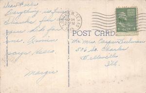 A61/ Longview Texas Tx Postcard 1945 US Post Office Hilton Hotel