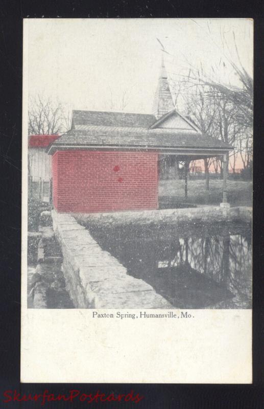 HUMANSVILLE MISSOURI PAXTON SPRING MO. ANTIQUE VINTAGE POSTCARD HCMARSHFIELD