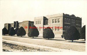 OK, Kingfisher, Oklahoma, RPPC, High School Building, Exterior View, Photo