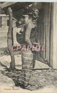 Old Postcard Senegal black Types