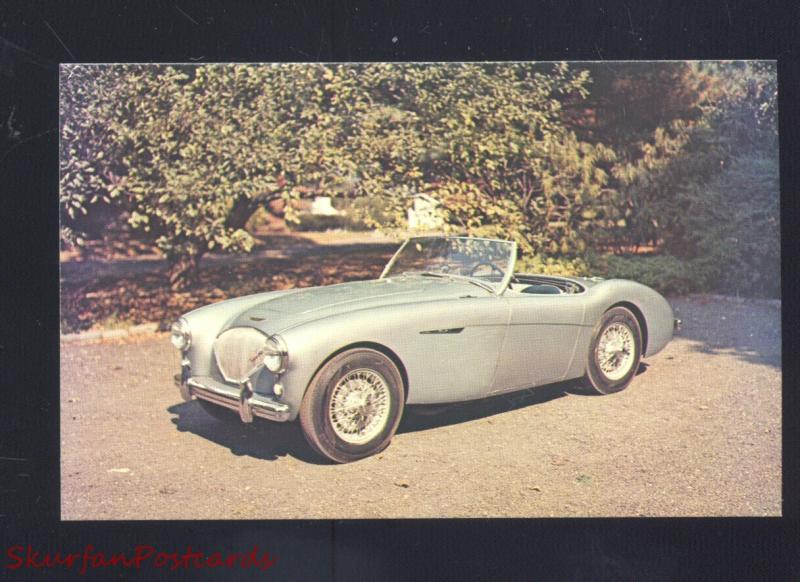 1953 AUSTIN HEALEY 100-4 SPORTS ROADSTER GLEN COVE LONG ISLAND NY OLD POSTCARD