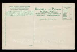 Early Postcard Construction of Intakes Miraflores locks Panama Canal Zone B4034