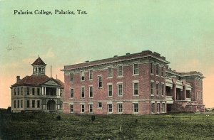 Postcard Early View of Palacios College in Palacios, TX.       S6