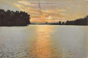Greenville Pennsylvania Shenango Sunset Scene Antique Postcard K106540