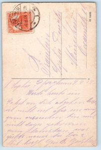 Pforzheim Germany Postcard Confluence of the Nagold and Enz 1918 Posted