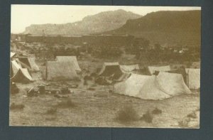 Ca 1940 Post Card Railroads Workers Encampment Shows Tents & Dormitory Cars---