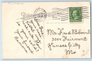 Wall Signed Artist Postcard US Army Boy Beware Of The Gun Kansas City MO 1911