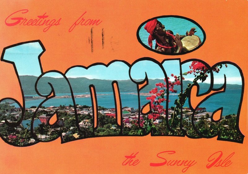 Vintage Postcard 1977 Greetings From Jamaica The Sunny Isle Land of Sun & Sea
