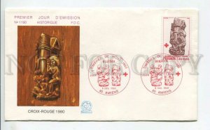 448713 France 1980 year FDC Christmas Red Cross