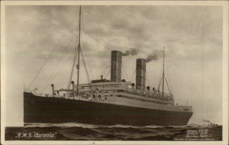 Steamship RMS Caronia c1915 Real Photo Postcard