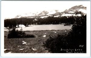 RPPC  Near LARAMIE, Wyoming  WY    BROOKLYN LAKE   ca 1930s-40s   Postcard